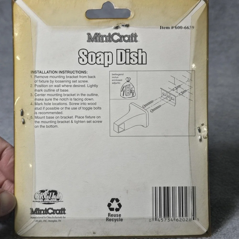 Vintage MintCraft Soap Dish Polished Brass 600-6639 Bathroom Hardware Gold NOS